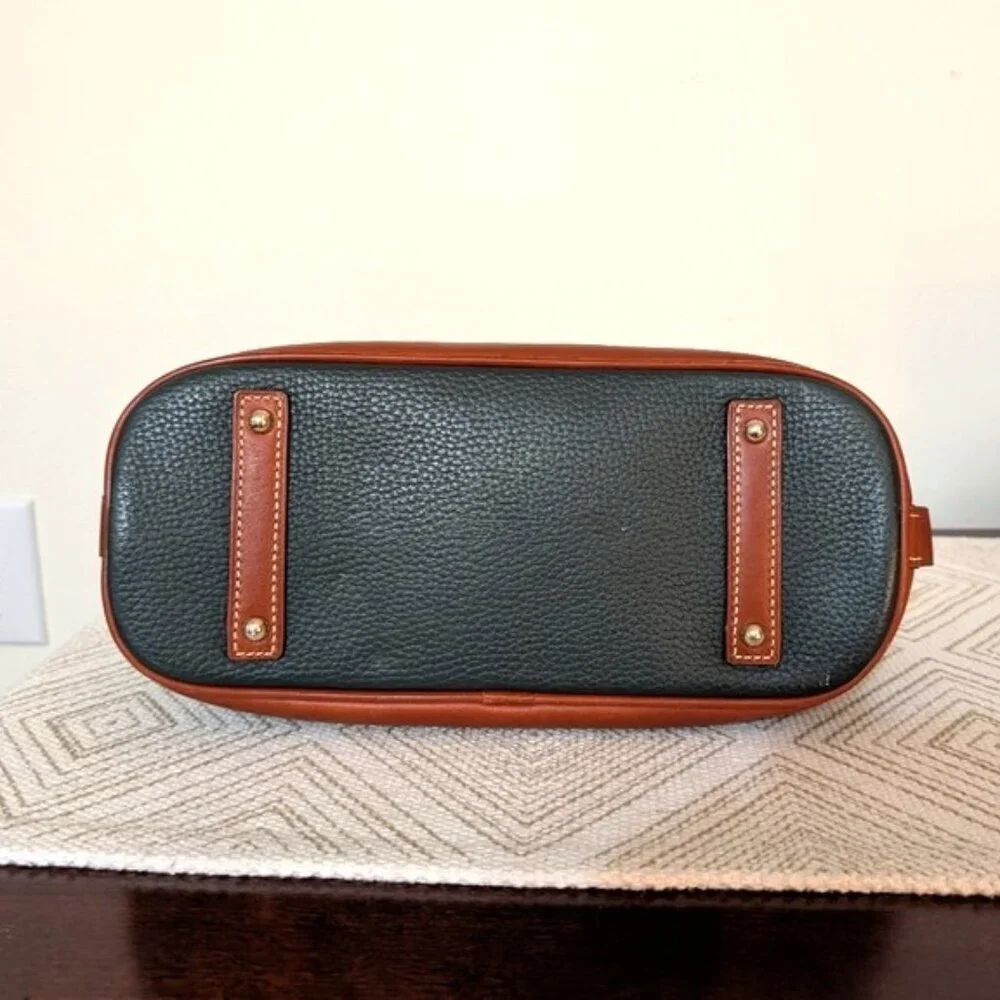 Dooney & Bourke Pebble Grain Leather Zip‎ Zip Satchel Green